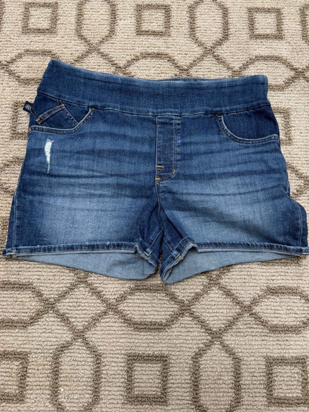 Rock & Republic Dark Blue Faded Denim Shorts